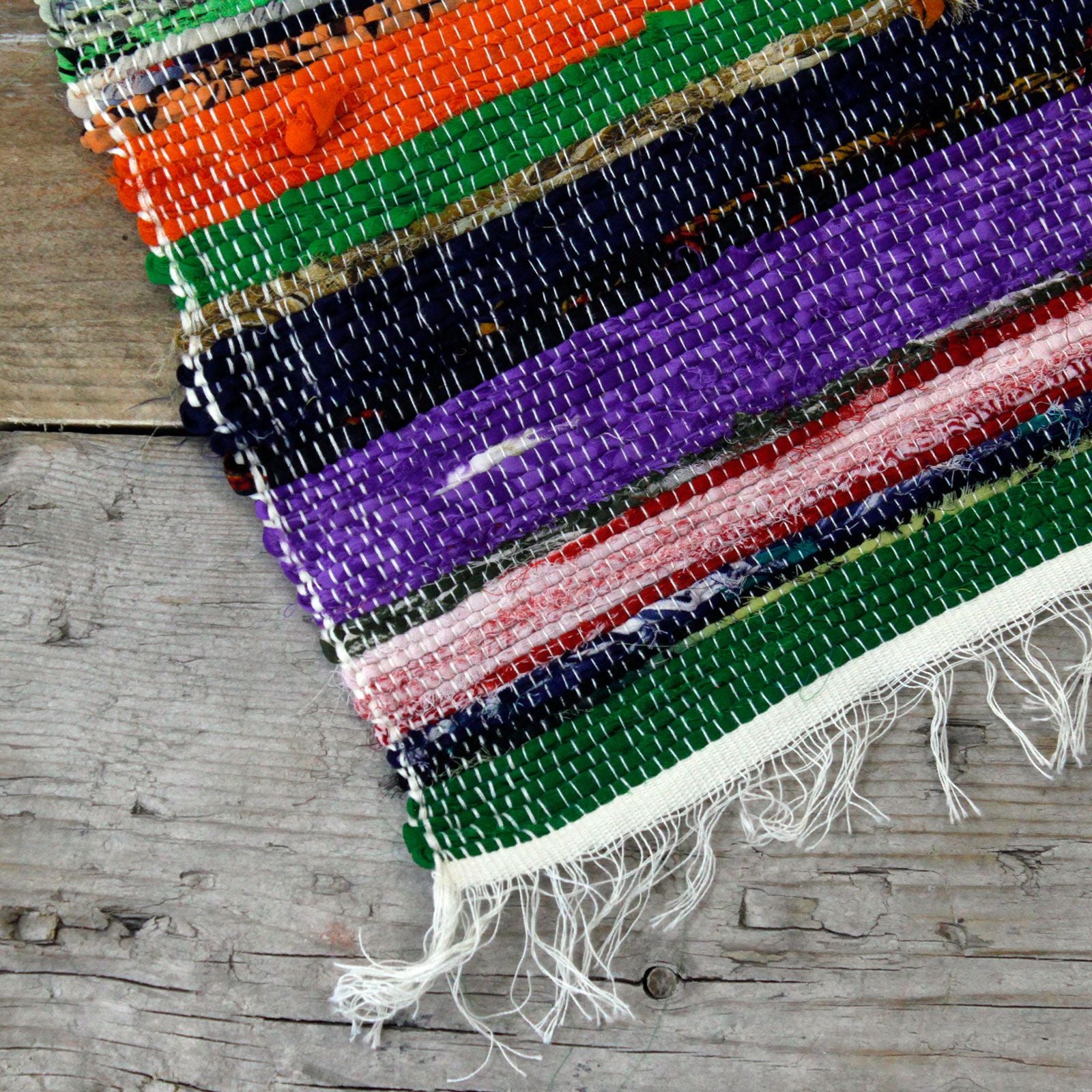 Luxury Natural Rag Rug 155 x 90cm for Home Decor Enhancement
