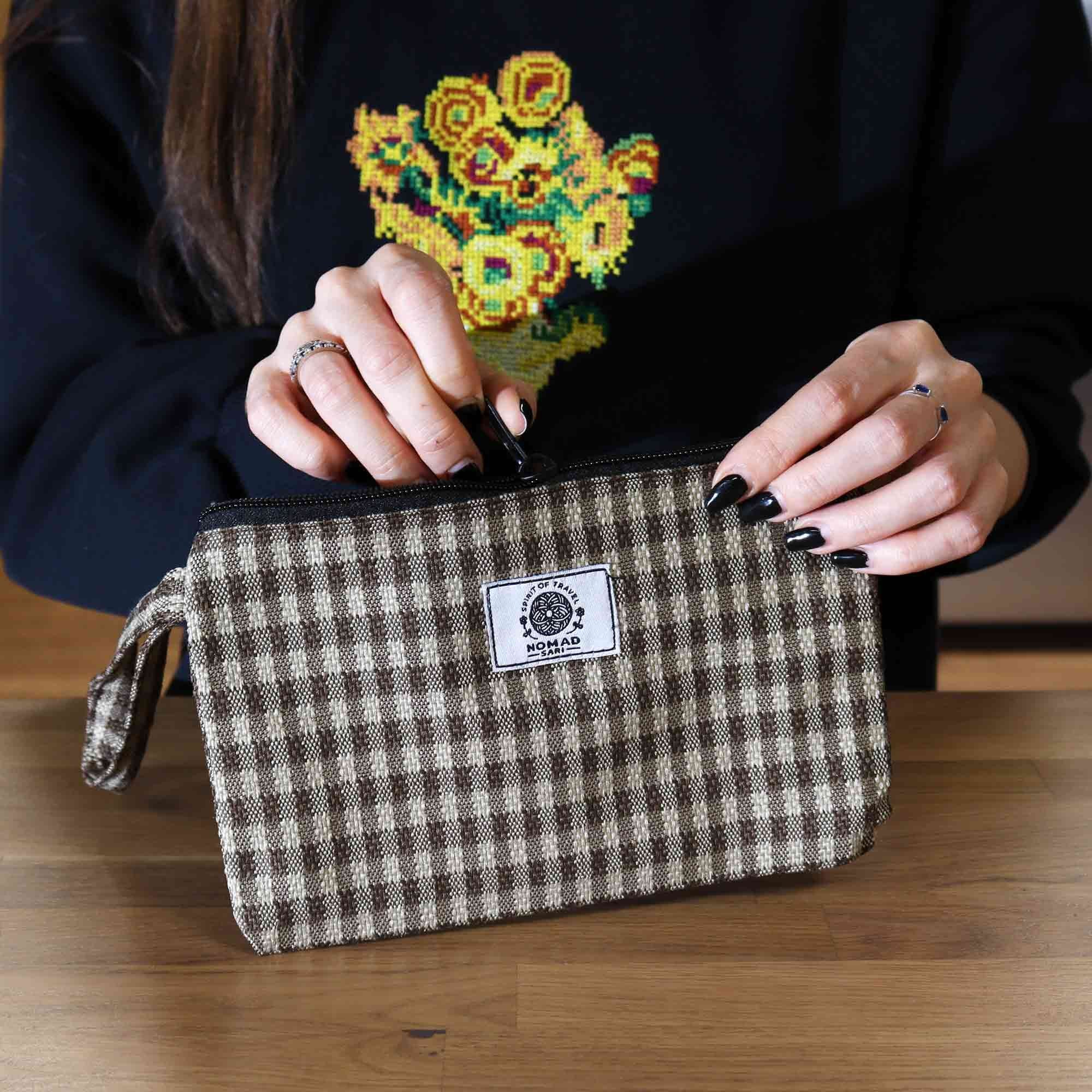 Soft Natural Handy Gift Pouches with Loop in Assorted Materials