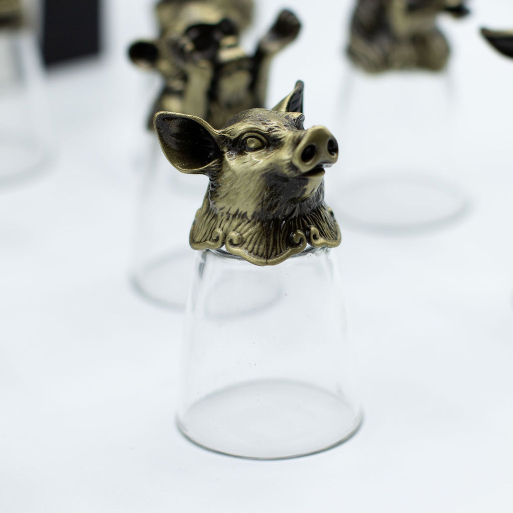 Gift Set of 12 Glasses 25ml Featuring Forest and Mystical Creatures