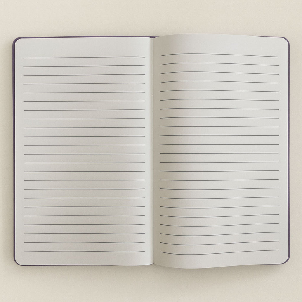 Lavender Velvet Notebook with 80 Pages for Daily Reflections