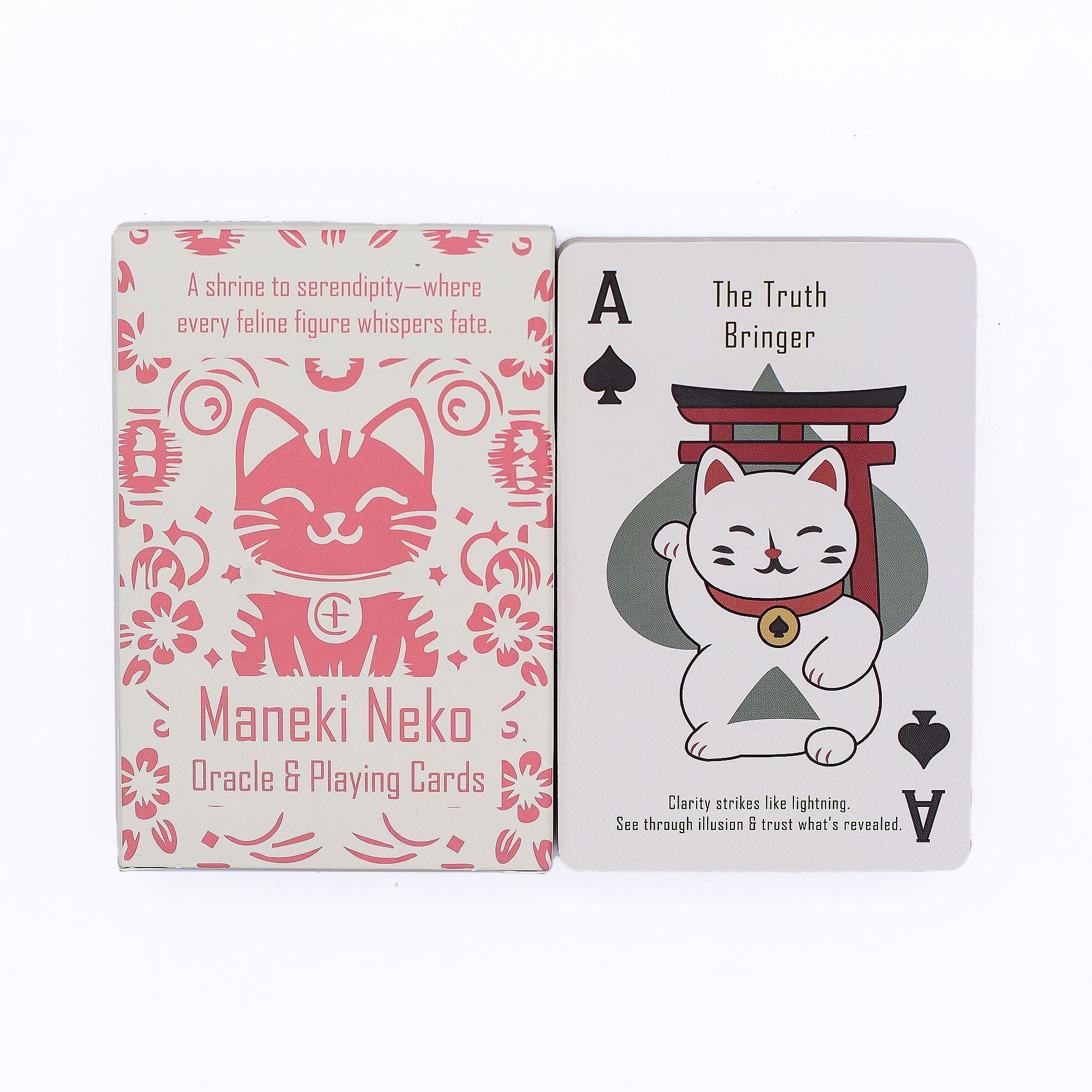 Fortune Cats Playing Cards and Oracle Cards Maneki Neko Deck