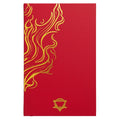 Red Wellness Journal with Golden Mandala and Lotus Design