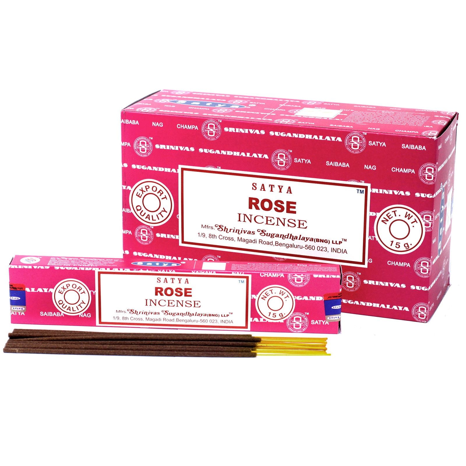 Satya Incense Sticks 15gm with Rose Fragrance for Home Use