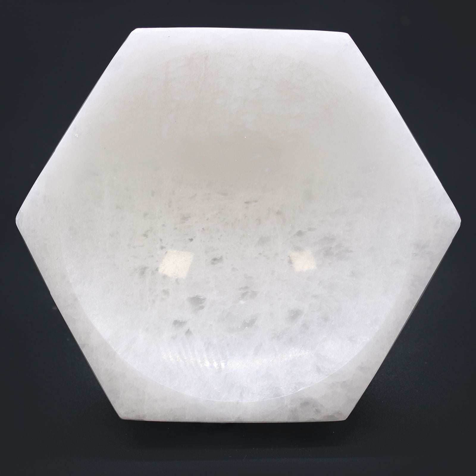 Selenite Hex Bowl 15cm for Elegant Home Decor and Display