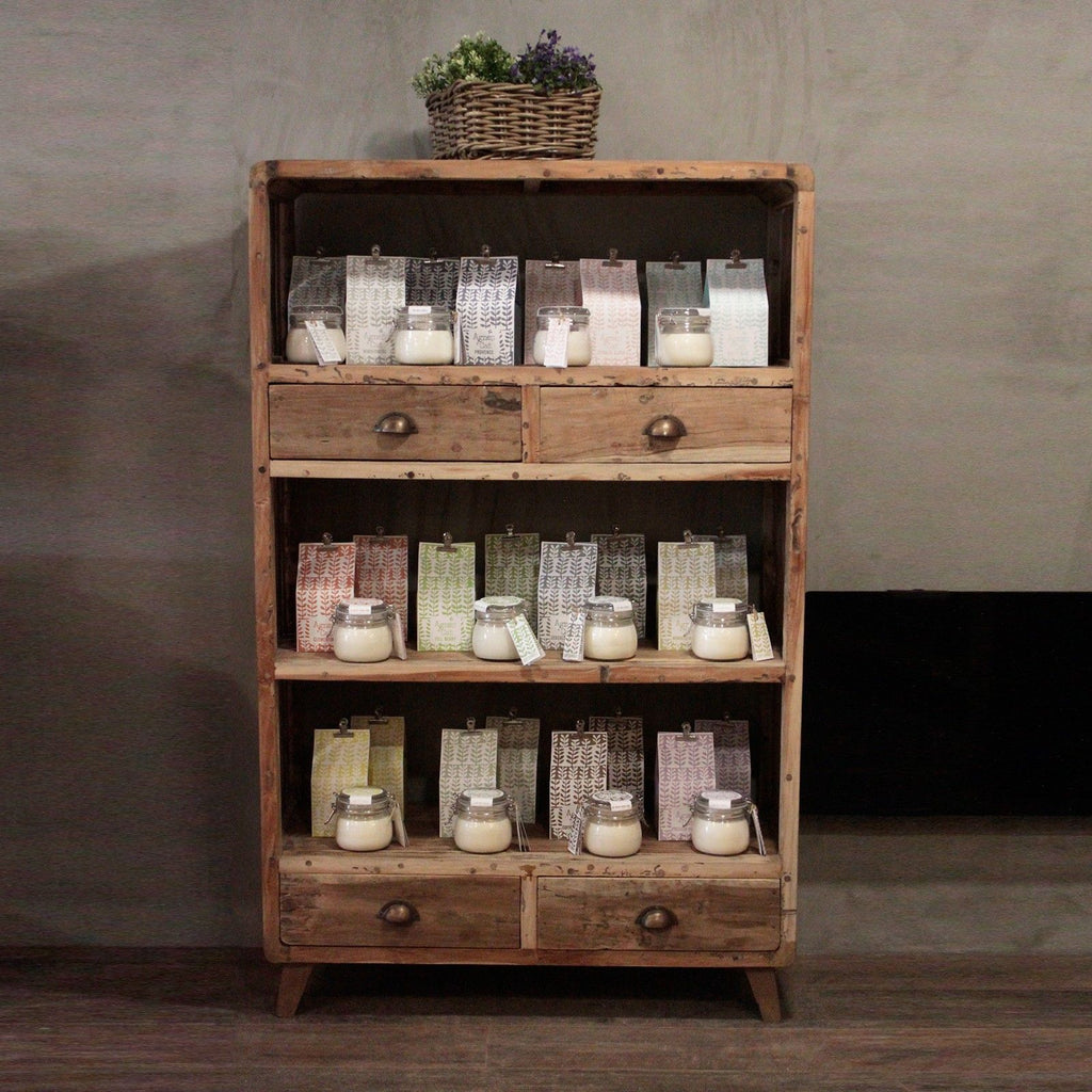 Shelf Display Unit in Recycled Wood Stylish Storage Solution