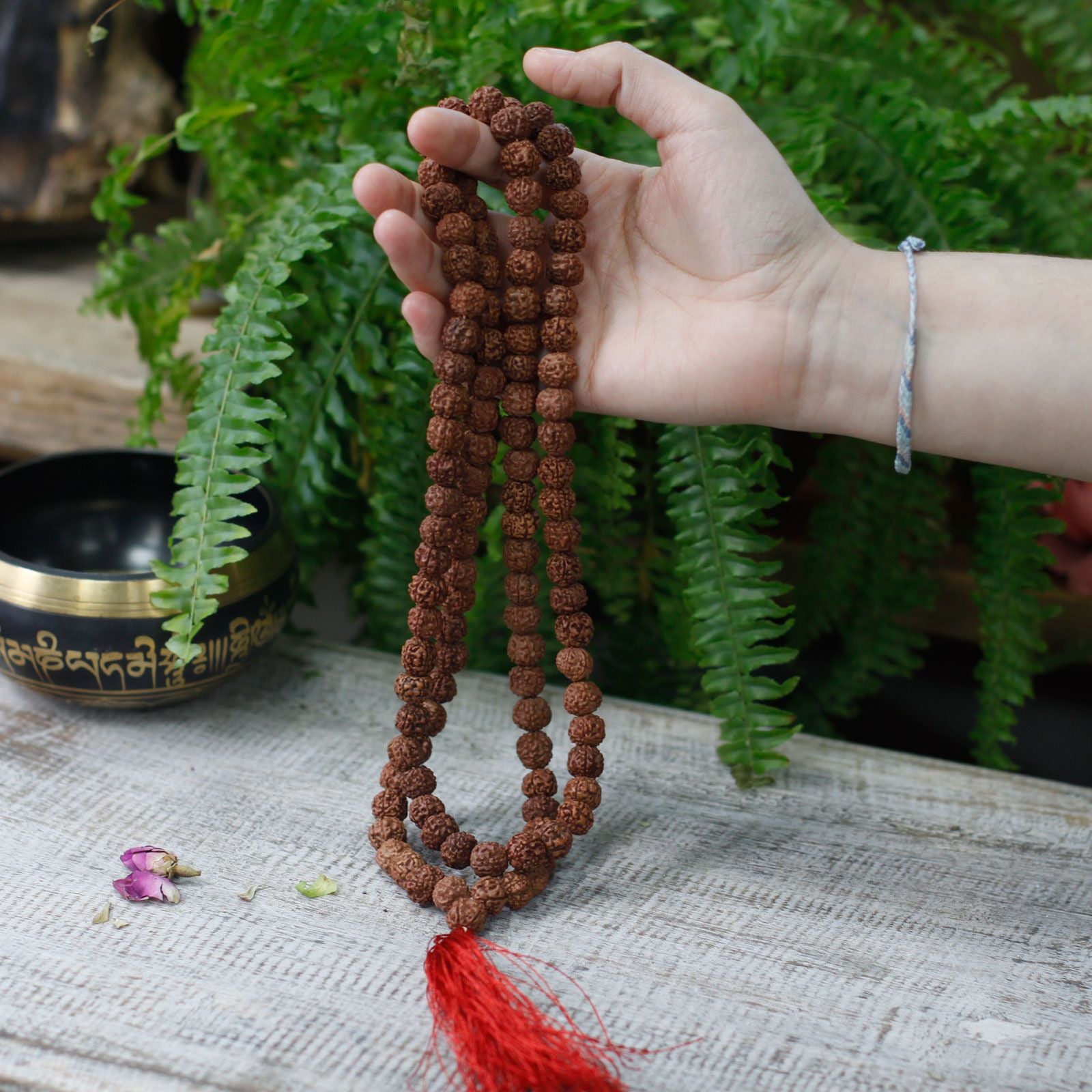 108 Brown Rudraksha Mala with Chunky Tassel for Stylish Looks