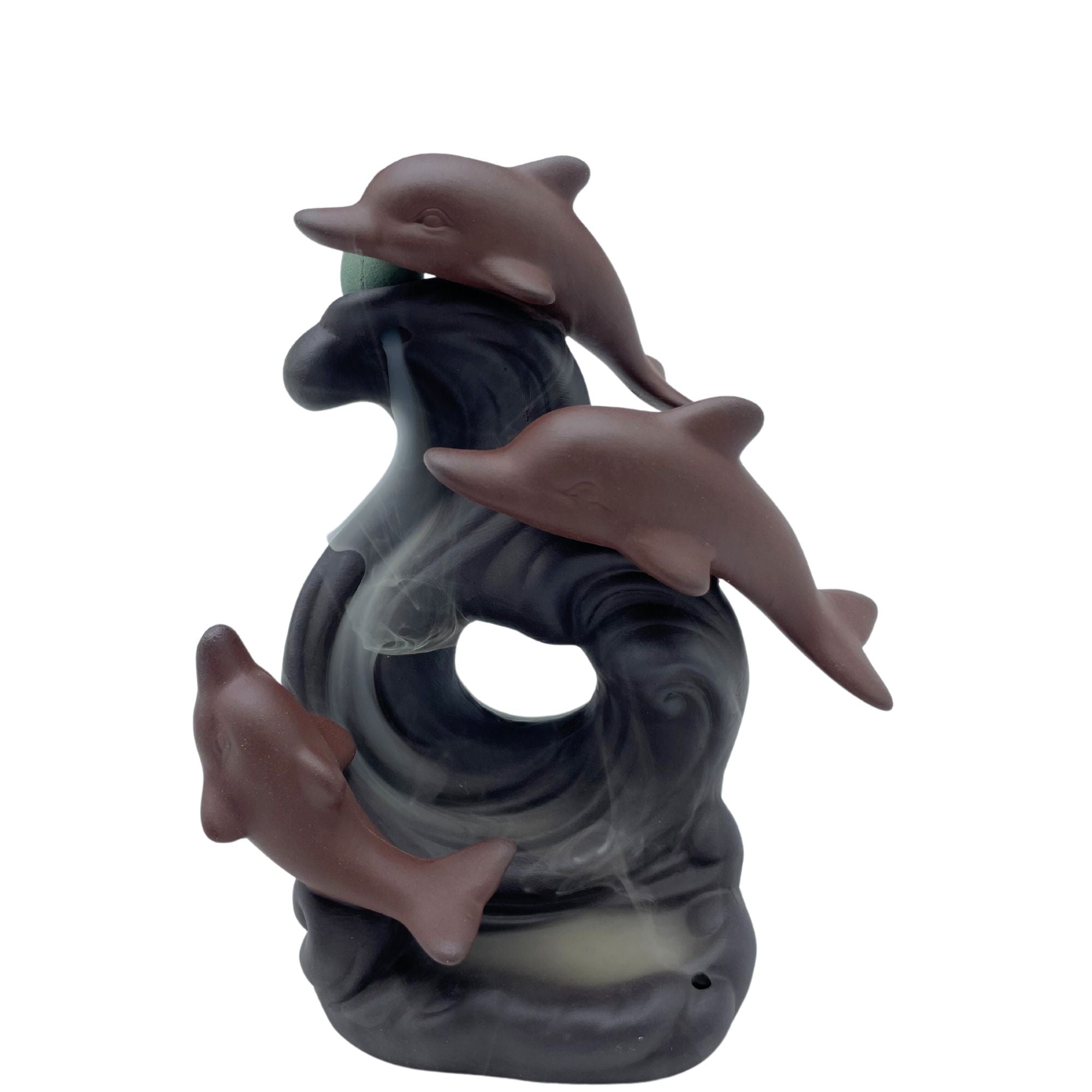 Backflow Incense Burner Dolphin Wave for a Relaxing Atmosphere