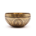 Tibetan Healing Engraved Bowl with Bodhi Tree Buddha Design 16cm