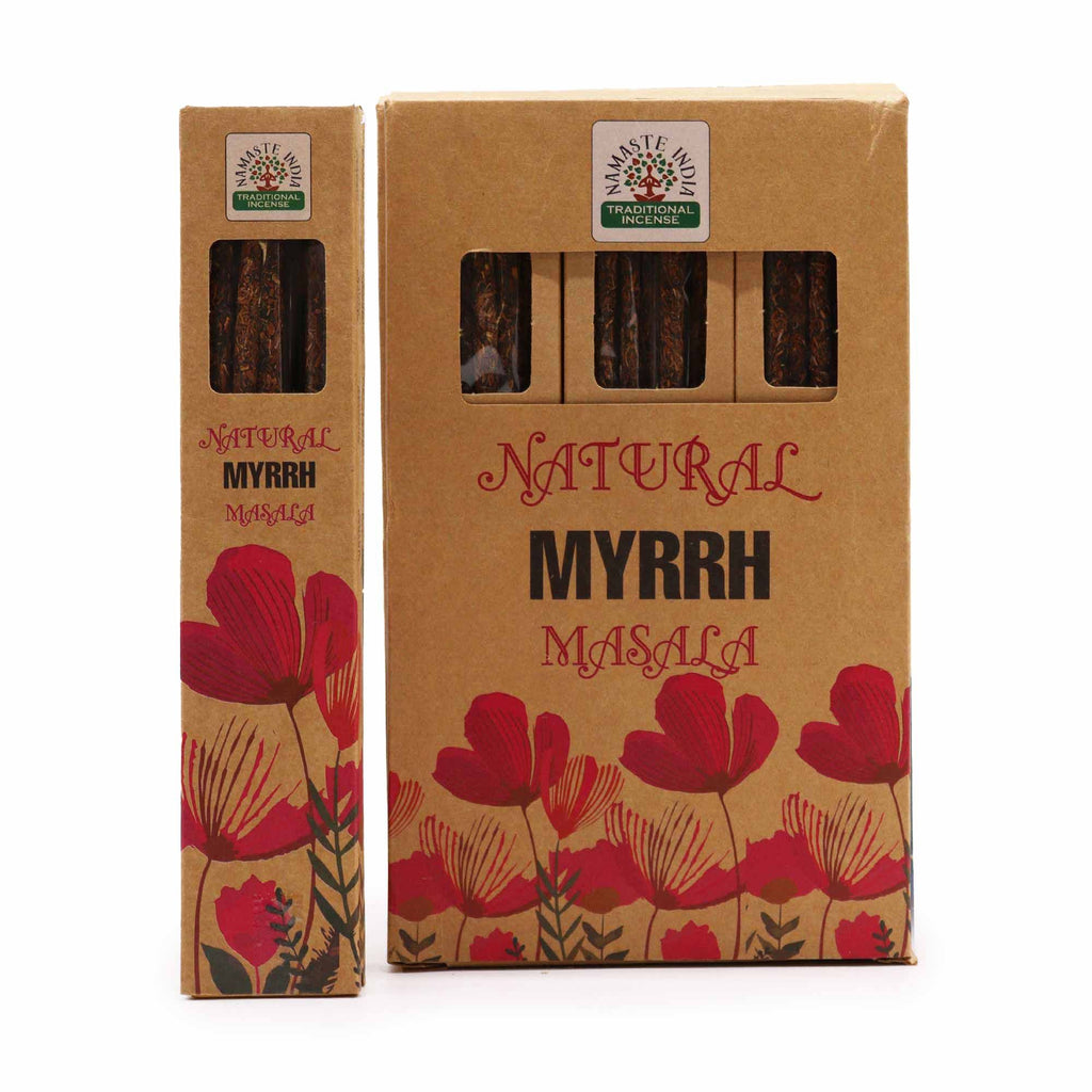 Natural Botanical Masala Incense Sticks with Myrrh Aroma Bliss