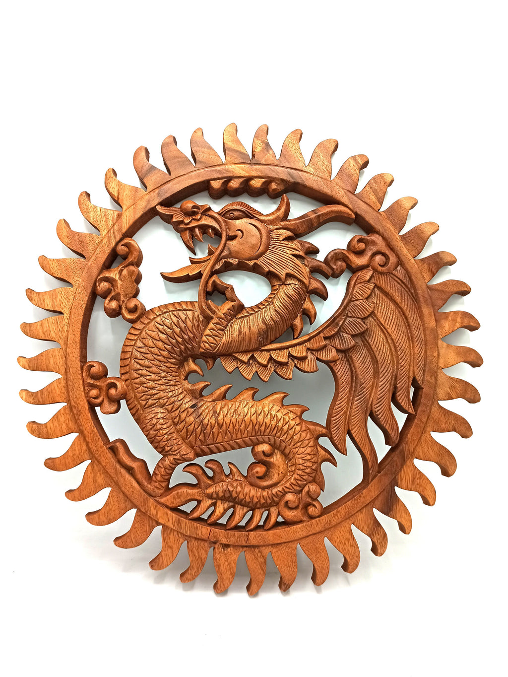 Dragon Panel 40cm Decorative Wooden Art for Unique Spaces
