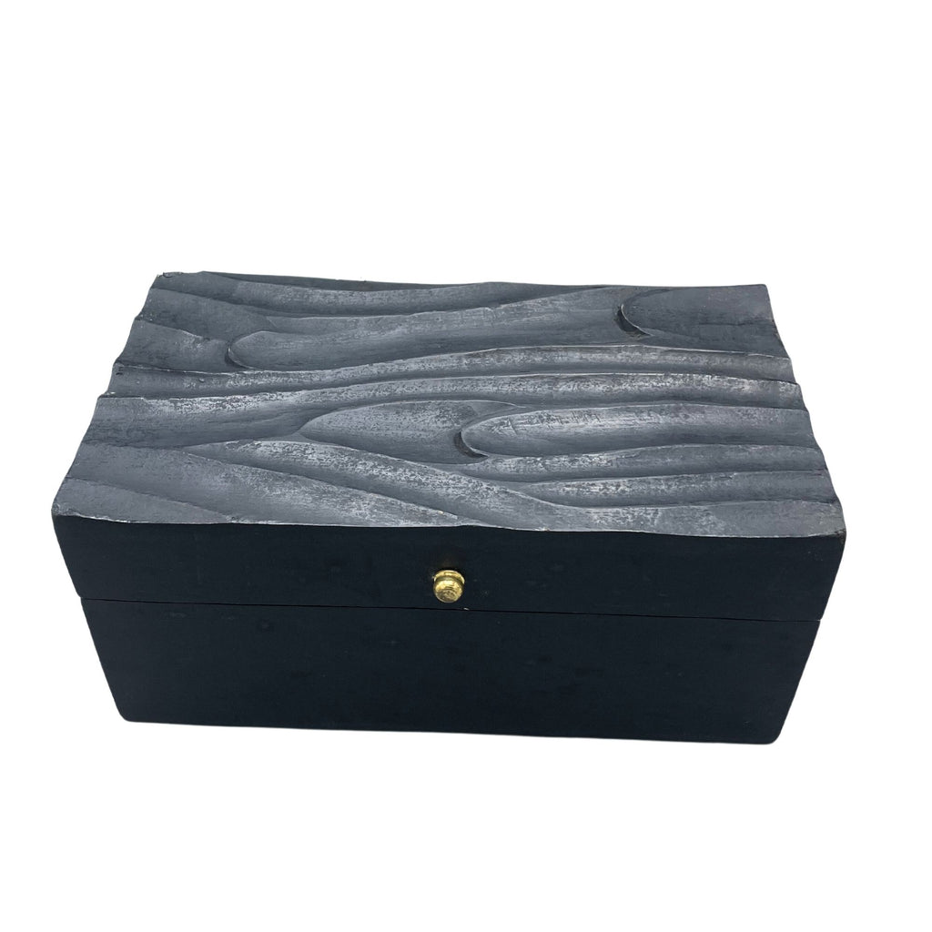 Vintage Deco Multi Purpose Box with Black Swirls for Storage