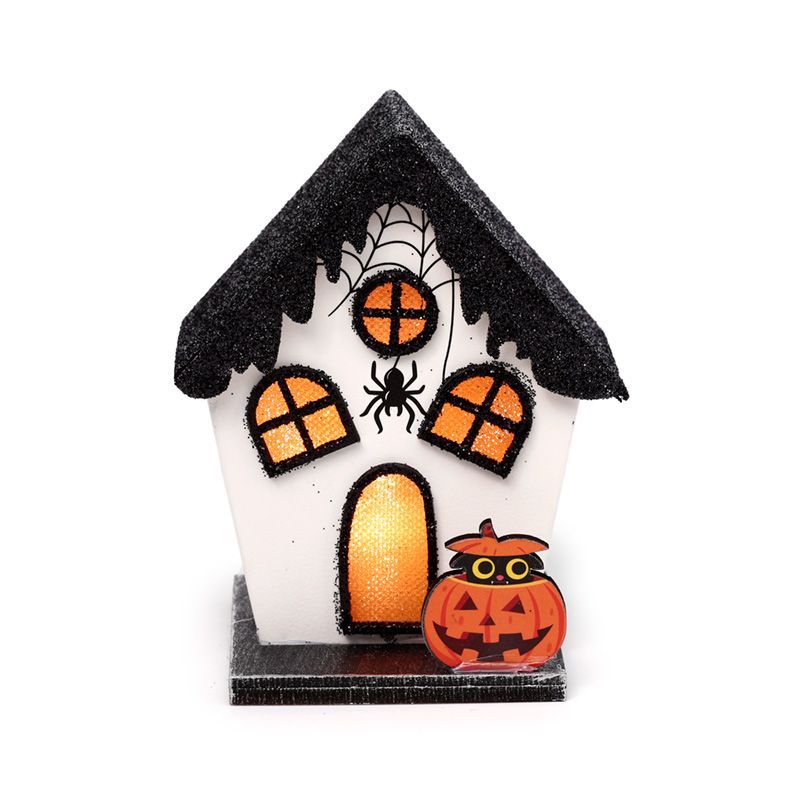 Spooky Spider House Halloween LED Decoration for Creepy Displays
