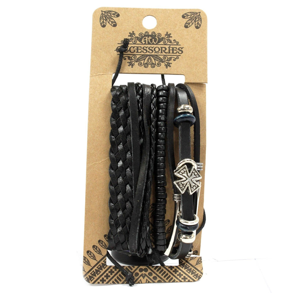 Stylish Mens Bracelet Sets in Black and Macho for Trendy Looks