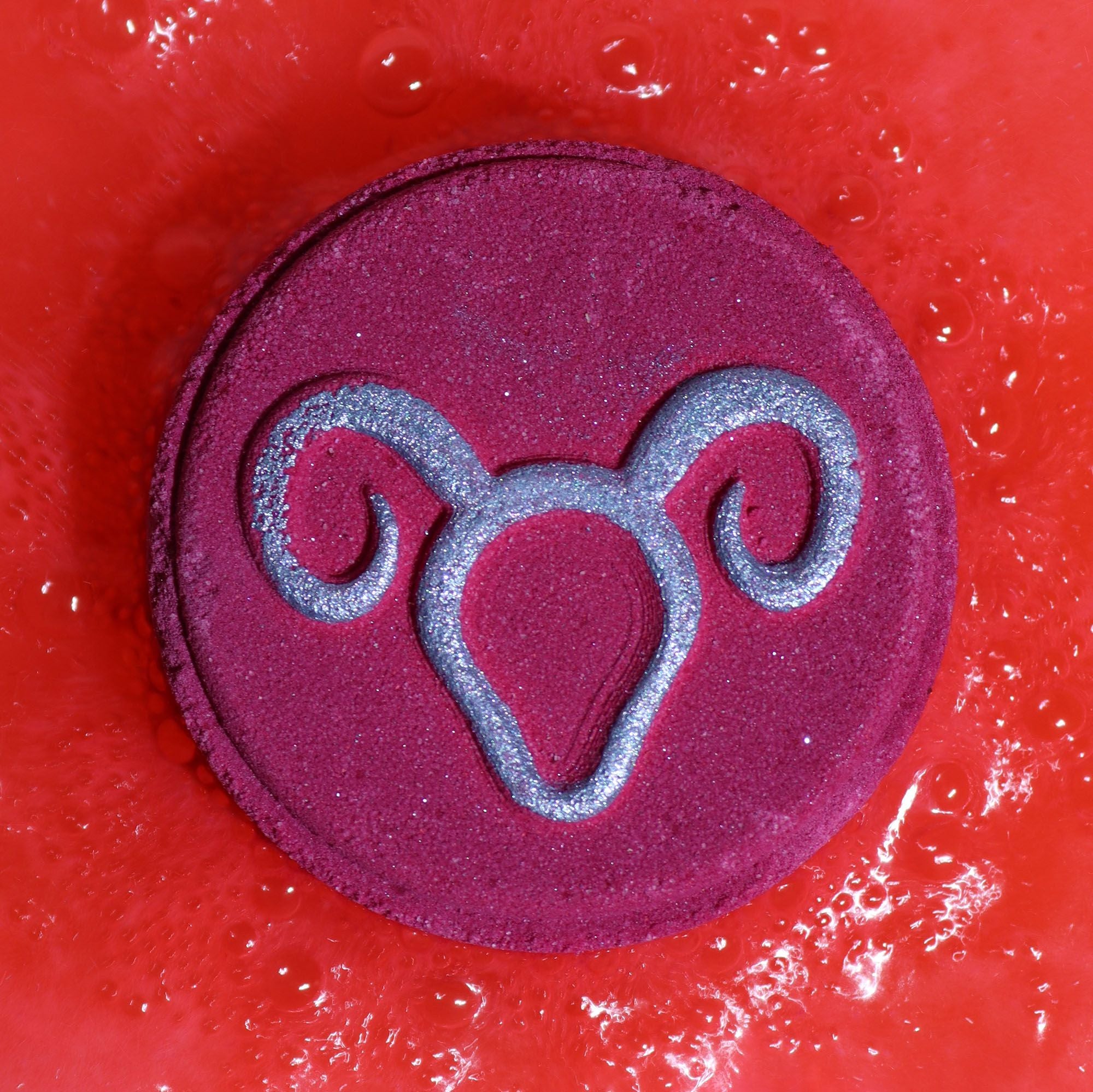 Zodiac Bath Fizzers Set with Horoscope for Bold Aries Sign Gift