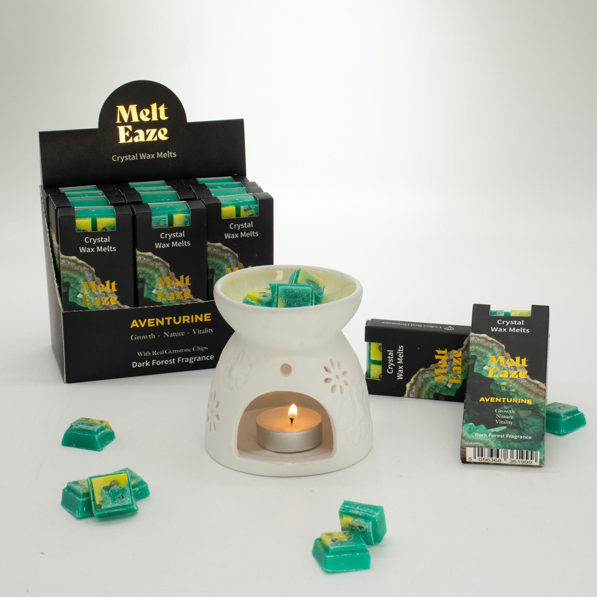 MeltEaze Wax Melts 50g Emerald Forest with Aventurine Chips