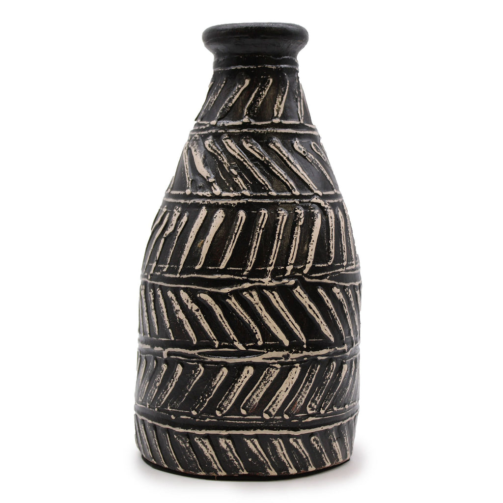 Greek Taper Vase in Chocolate Unique Decorative Art for Home