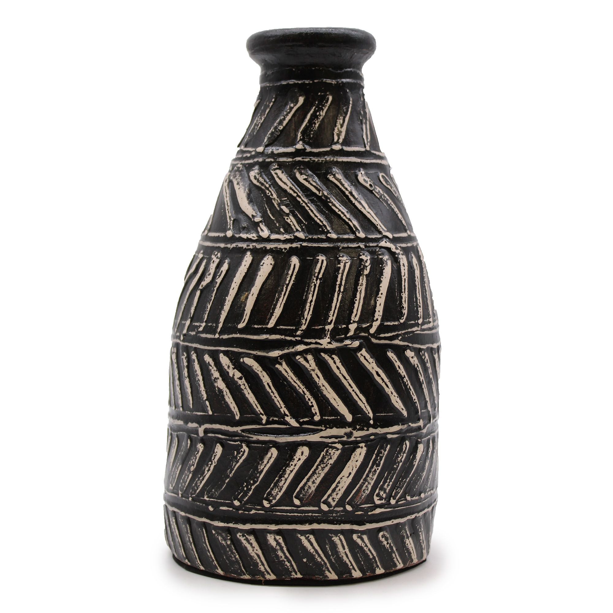 Greek Taper Vase in Chocolate Unique Decorative Art for Home