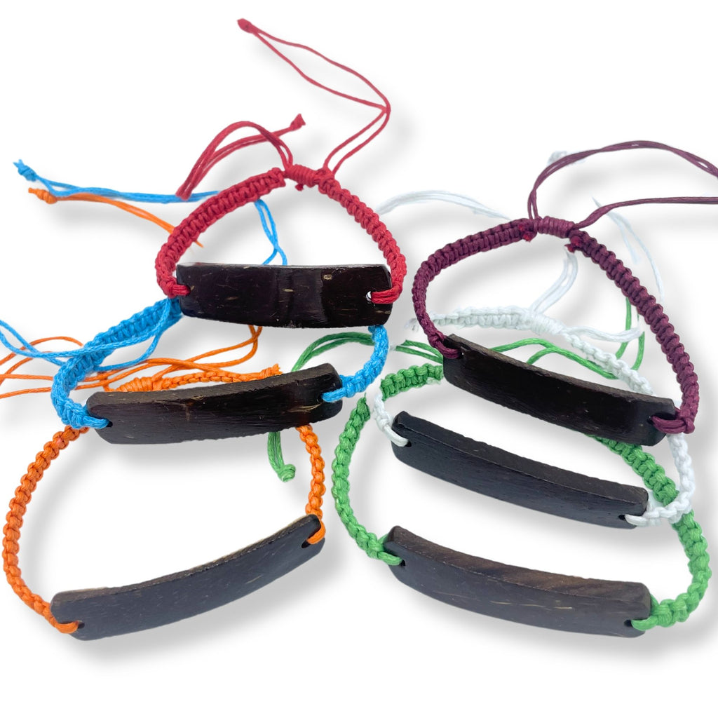 Handmade Friendship Bracelets Unprinted Custom Coconut Assortment
