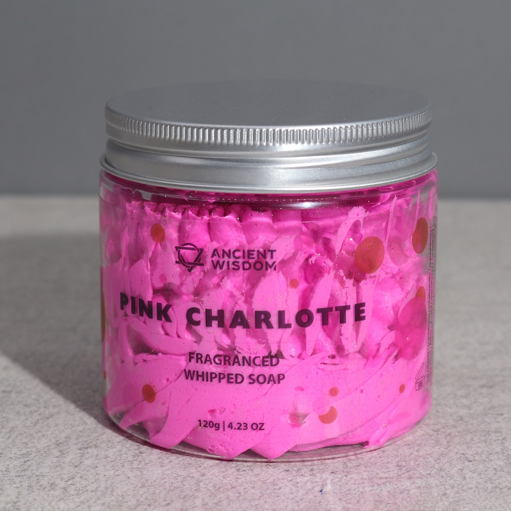 Pink Charlotte Whipped Soap 120g with Calming Fragrance Notes