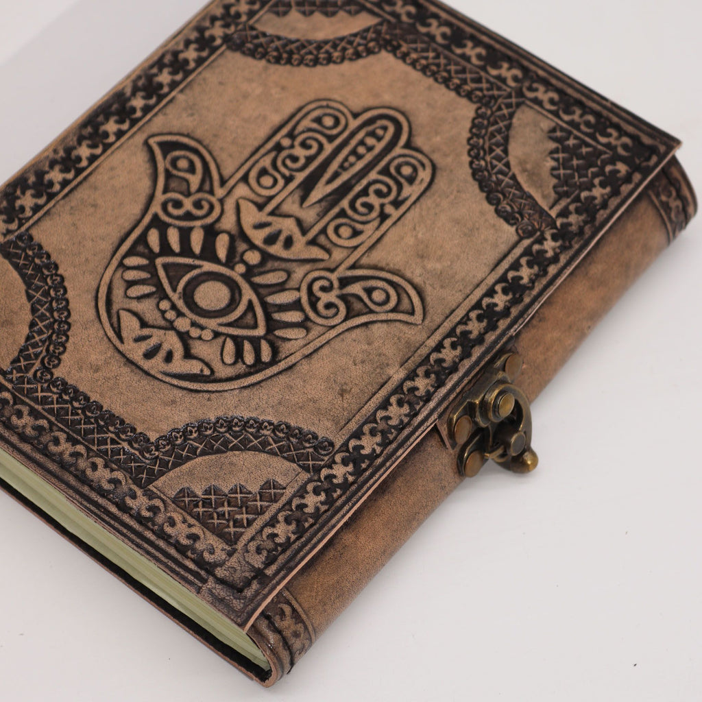 Hamsa Esoteric Notebook in Antique Grey with 200 Pages for Writing