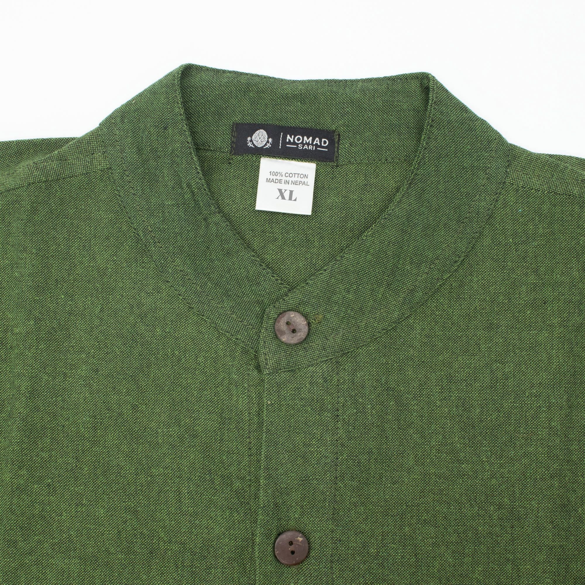 Nomad Sari Kathmandu Shirt in Forest Green for Everyday Style
