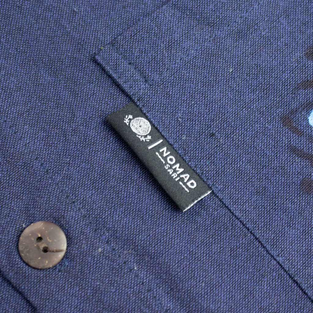 Nomad Sari Kathmandu Shirt in Indigo for Medium Size Wearers