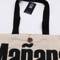 Iconic Classic Tote Bag Mañana Mañana in Natural Cotton Design