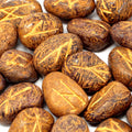 Runes Stone Set in Pouch with Unique Snake Jasper Design