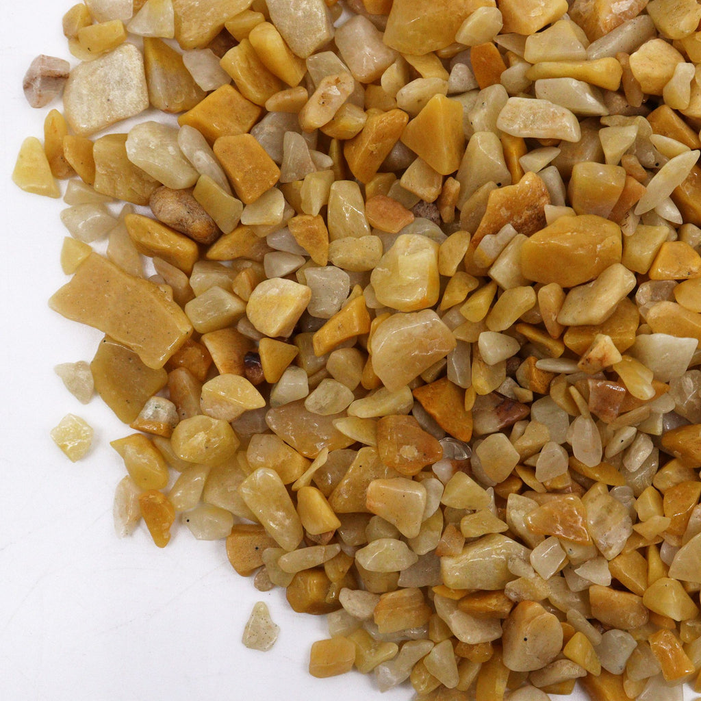 Golden Quartz Chips Gemstone Chips Bulk Bag 1KG for Crafts