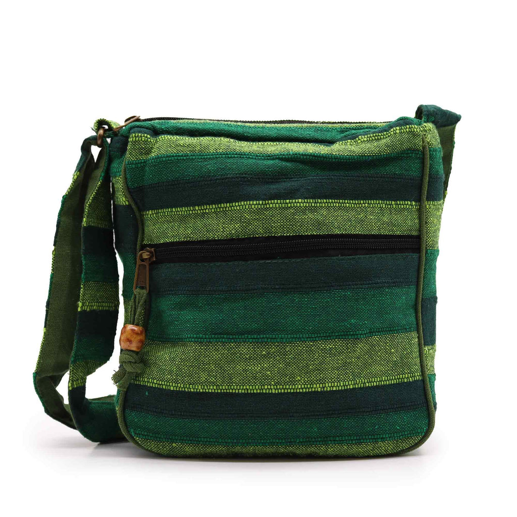 Lrg Nepal Sling Bag in Forest Green with Adjustable Strap Design