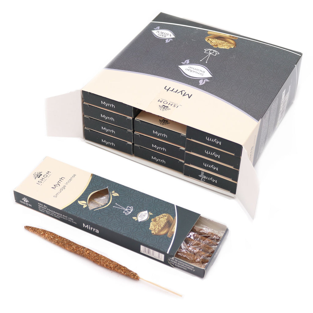 Ishom Smudge Incense Myrrh for Calming Atmosphere and Air Purification