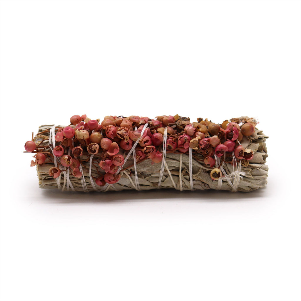 Smudge Stick White Sage and Pirul Seed for Cleansing Spaces