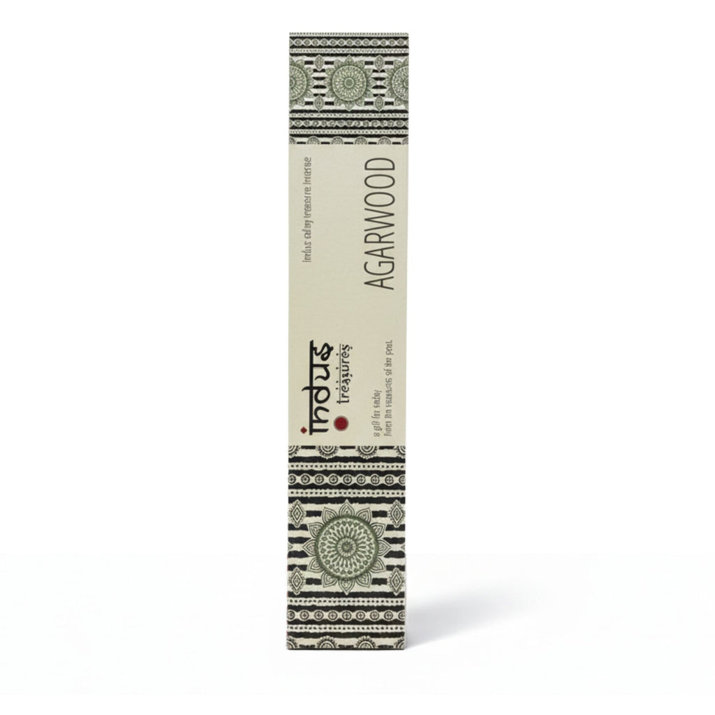 Indus Treasures Agarwood Incense Sticks 15g Pack for Serenity