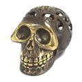 Vintage Brass Skull Med Feng Shui Decor for Home Serenity and Peace