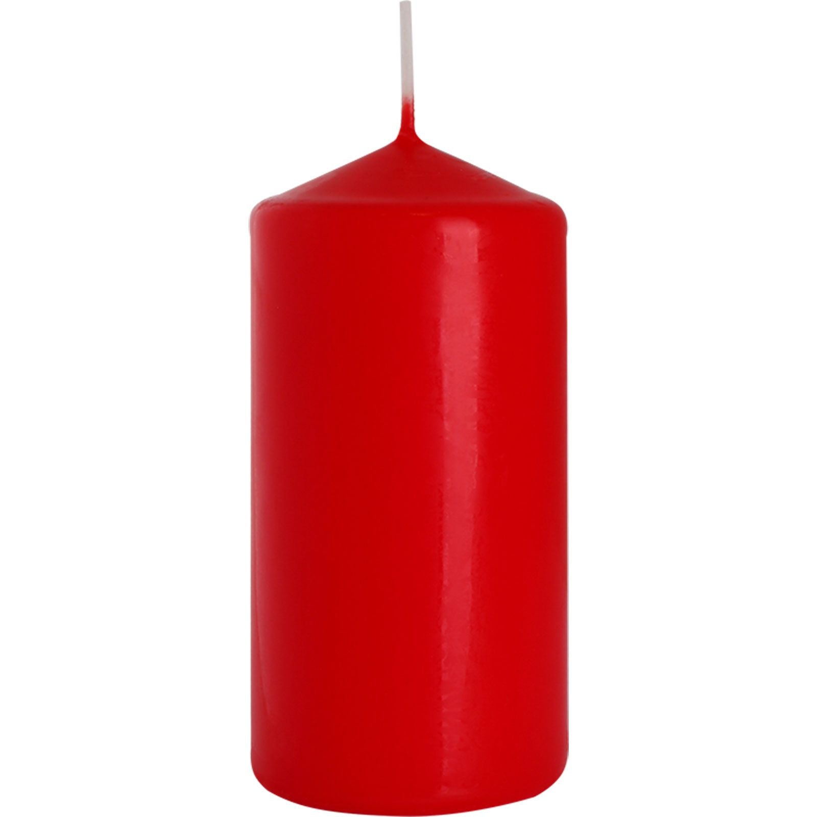 Vibrant Red Pillar Candle 60x120mm for Home Decor and Gifting
