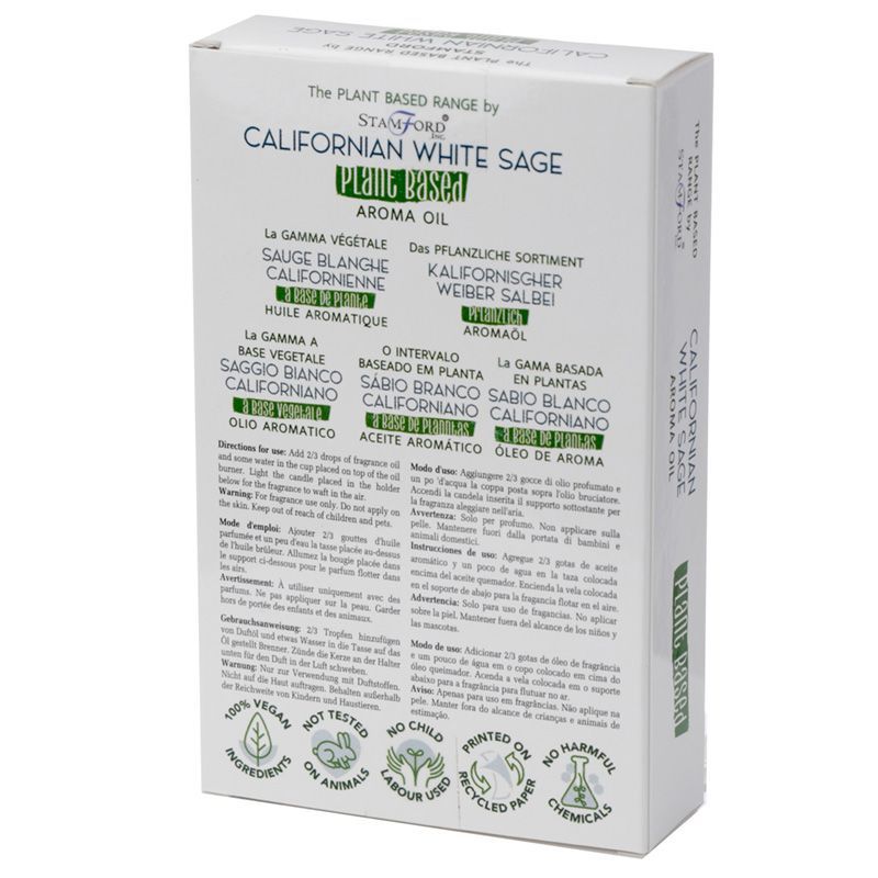 Plant Based Aroma Oil Californian White Sage for Home Fragrance