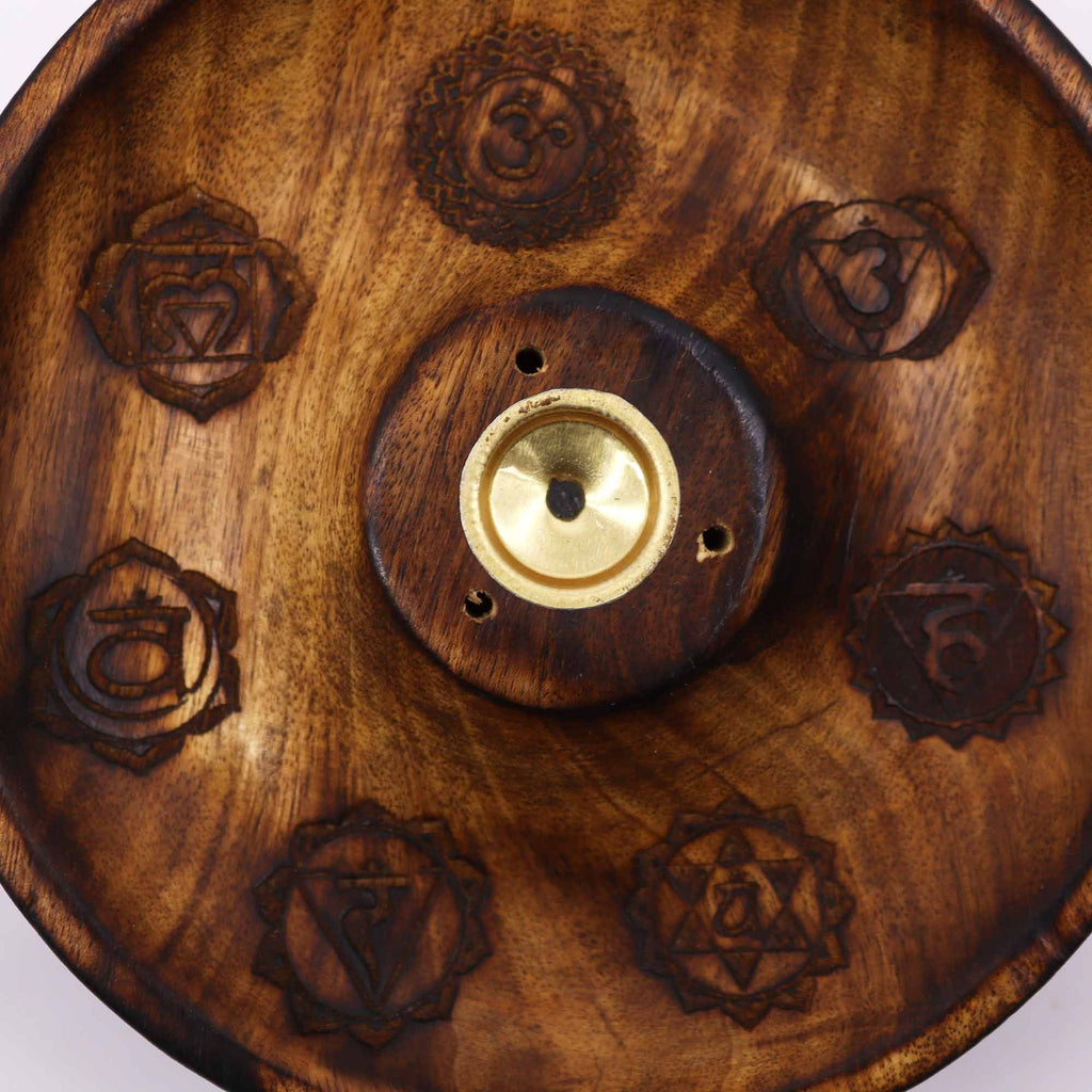 7 Chakra Design Incense Stick and Cone Burner Disc for Aromatherapy