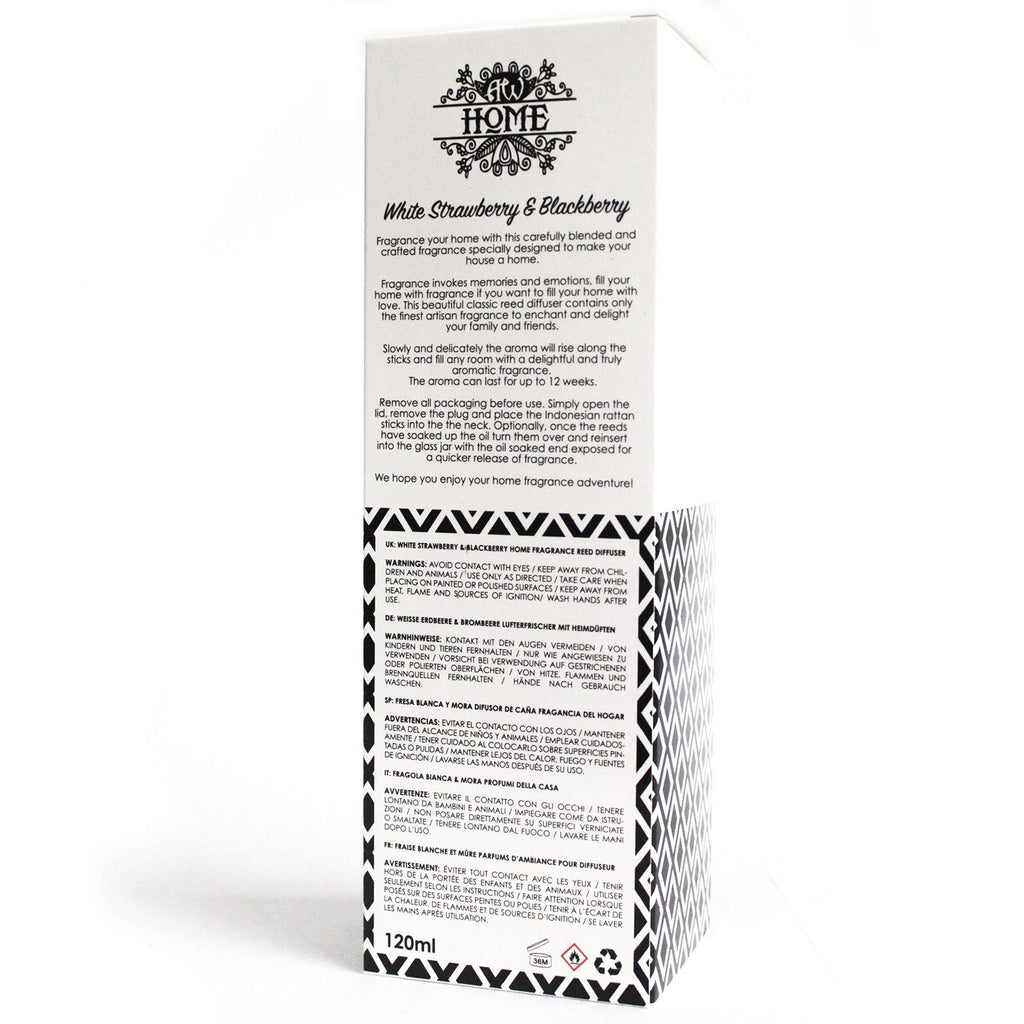 120ml Reed Diffuser with White Strawberry and Blackberry Aroma