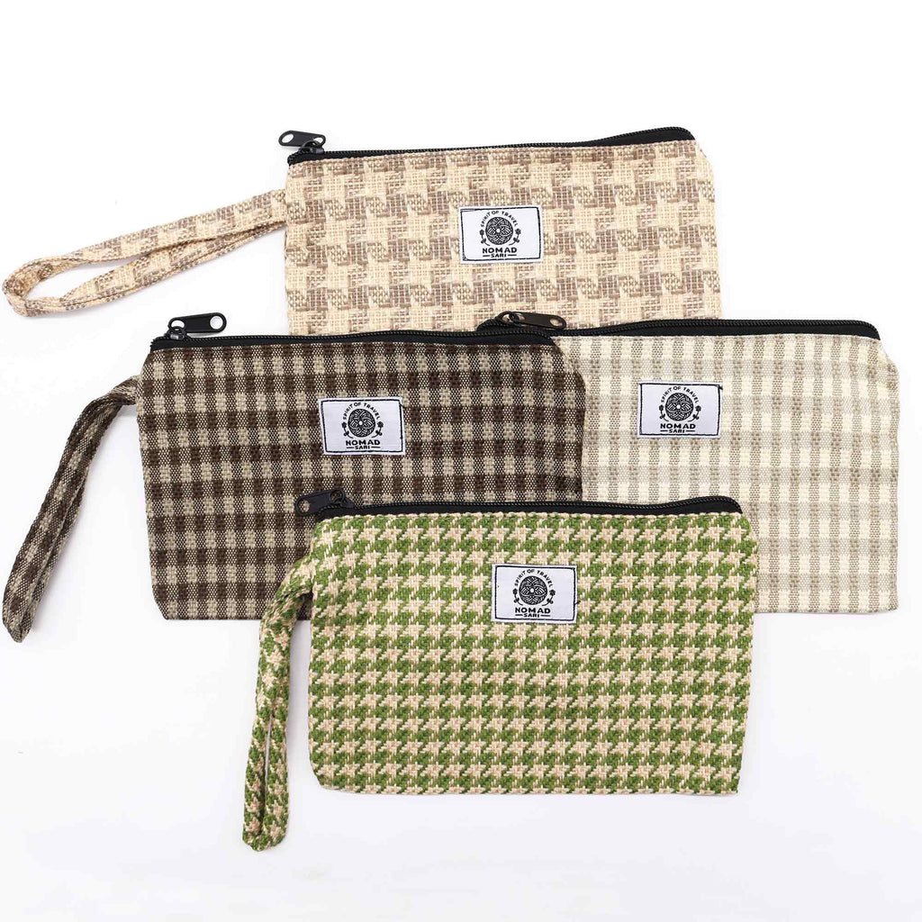 Soft Natural Handy Gift Pouches with Loop in Assorted Materials