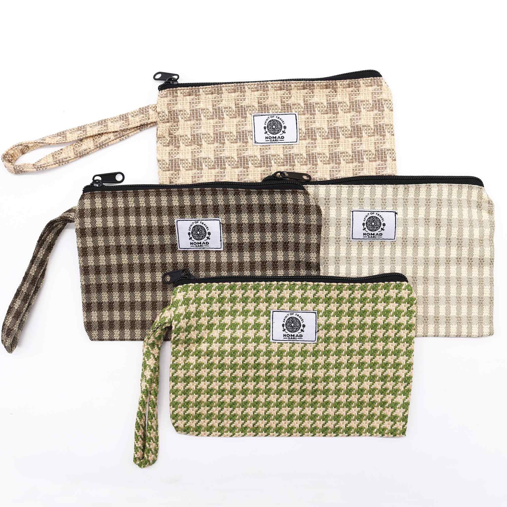 Soft Natural Handy Gift Pouches with Loop in Assorted Materials