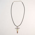 Indian Devotional Pendant with Silver Plated Angel Chakra Design
