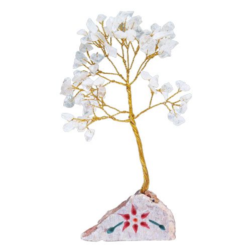 Rock Crystal Gemstone Tree 80 Stone Decorative Display
