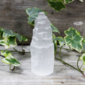 Natural Selenite Tower Unique 10 cm Crystal for Home Decor
