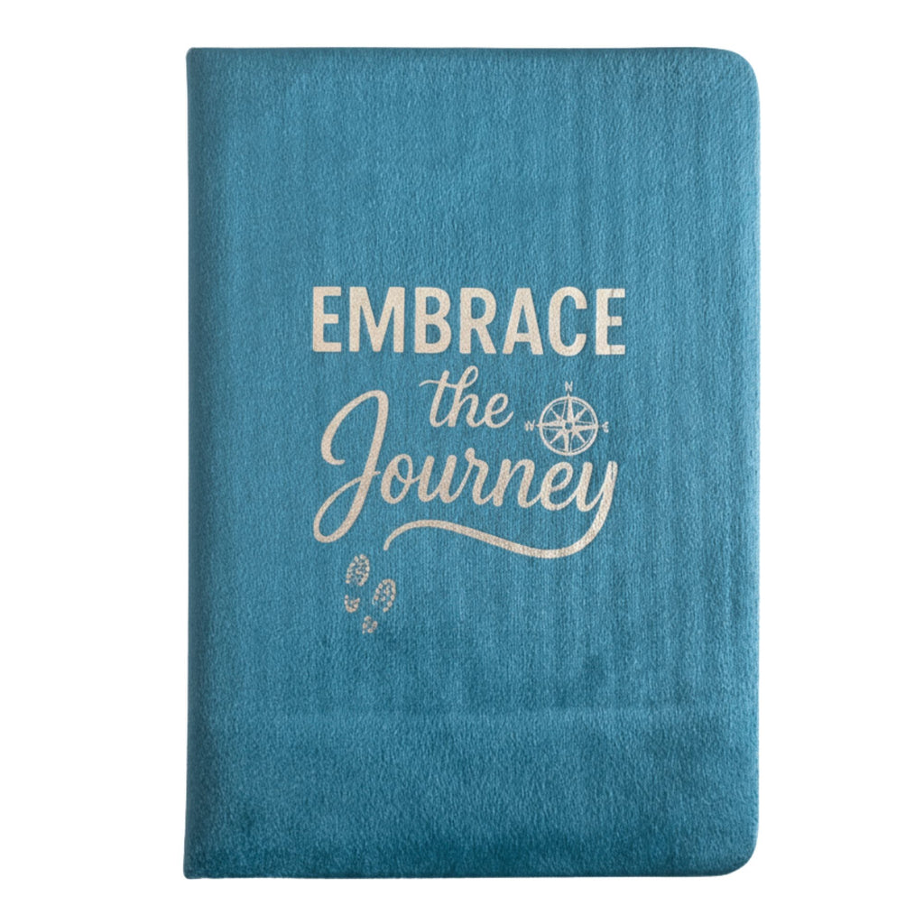 Light Blue Velvet Notebook with 80 Pages for Journaling and Dreams