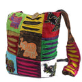 Stylish Ethnic Sling Bag in Chocolate with Unique Elephant Motif
