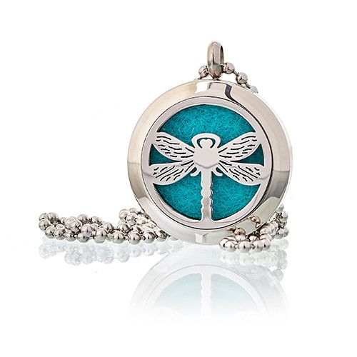 Aromatherapy Diffuser Necklace Dragonfly 25mm for Essential Oils
