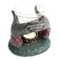 Antique Buddha Offering Hands Oil Burner for Elegant Home Decor