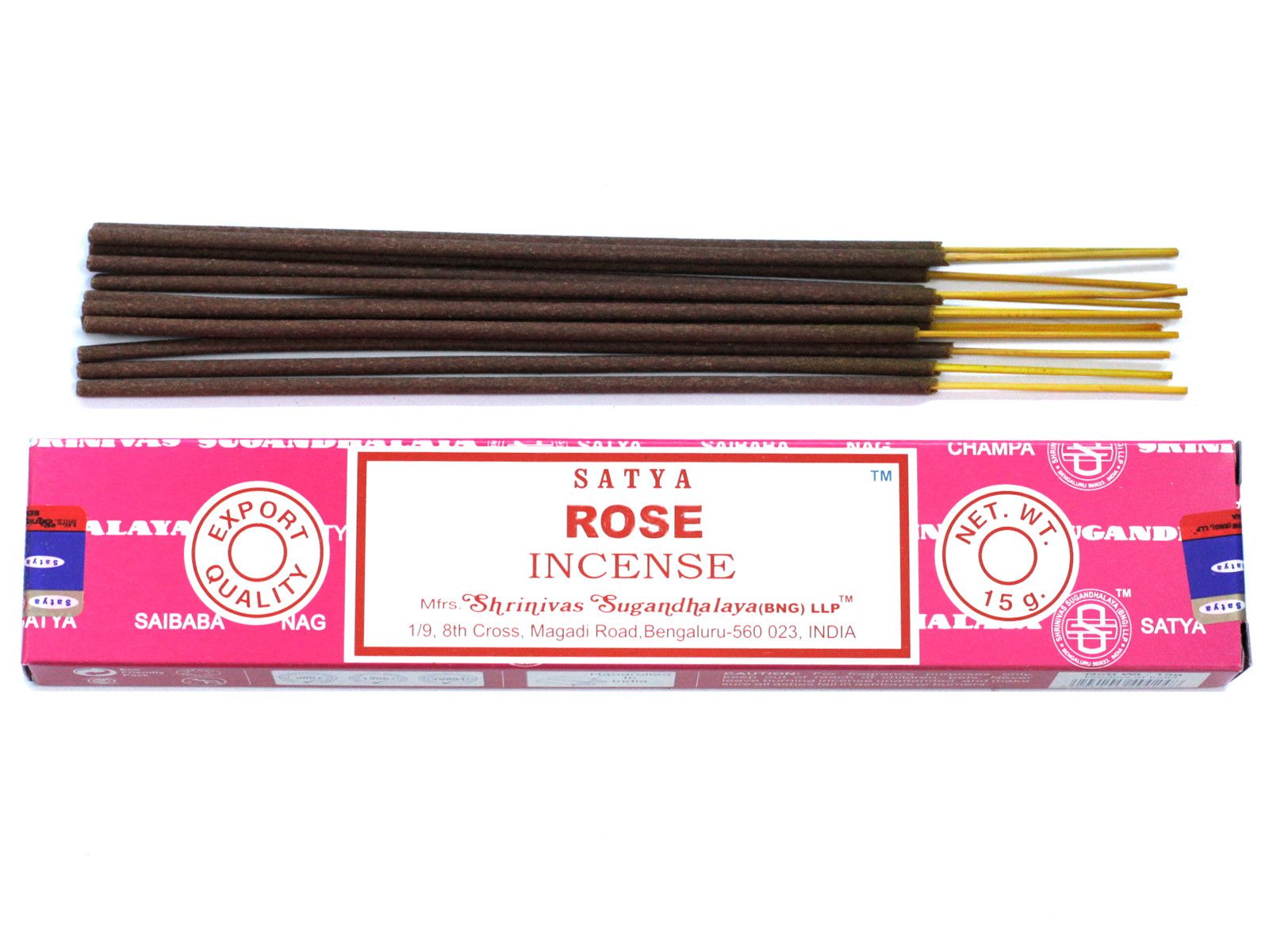 Satya Incense Sticks 15gm with Rose Fragrance for Home Use