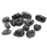 Medium Tumble Stone - Obsidian Snowflake