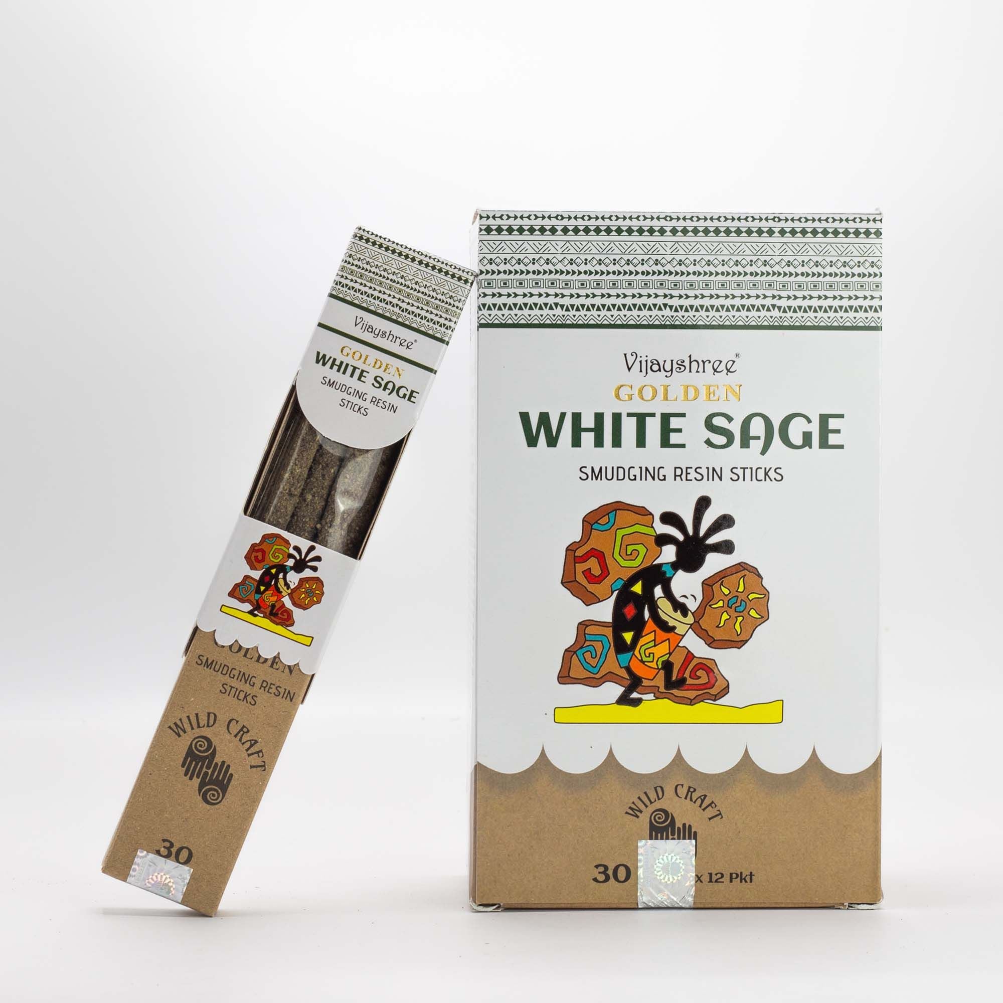 Golden White Sage Smudging Resin Sticks in 30g Pack